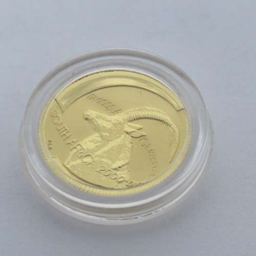 2000 RSA Natura 1/10 oz Proof gold coin - The Sable in box with COA - #2530 of 4500