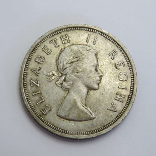1954 South Africa 5 shilling - Scarce