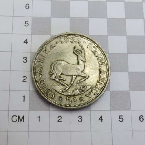 1954 South Africa 5 shilling - Scarce