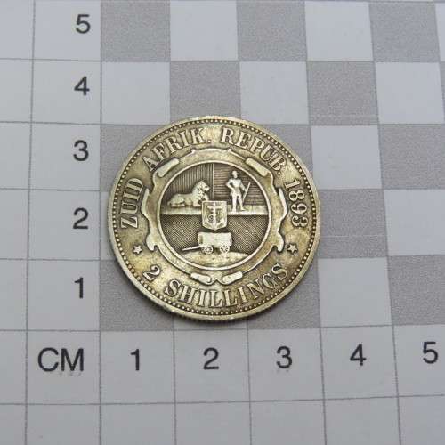 1893 ZAR Kruger Two Shilling F+