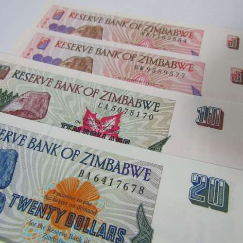 Zimbabwe 5th Issue - Full set of 5th issue banknotes - all uncirculated - 10 notes in total