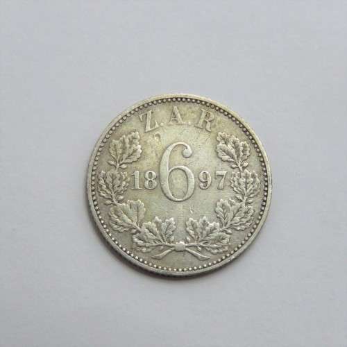 1897 ZAR Kruger sixpence