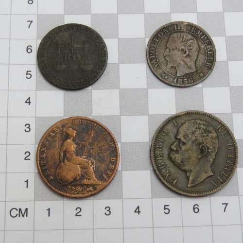 Lot of 4 coins from the 1800`s