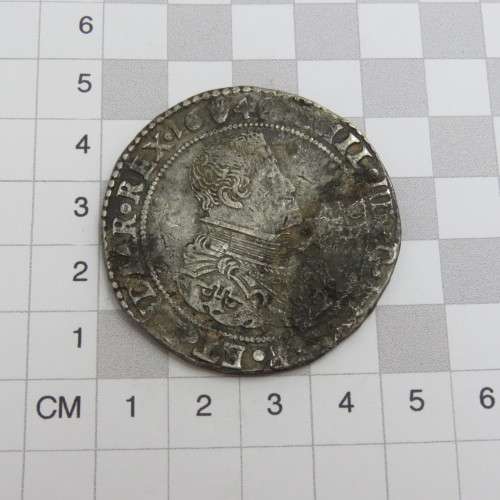 Pair of Philip 4 Spanish coins recovered from the Wreck of Merenstein dated 1645 and 1665