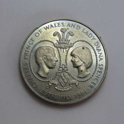 Tristan da Cunha - Prince of Whales and Lady Diana silver proof crown 1981