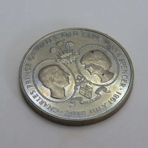 Tristan da Cunha - Prince of Whales and Lady Diana silver proof crown 1981