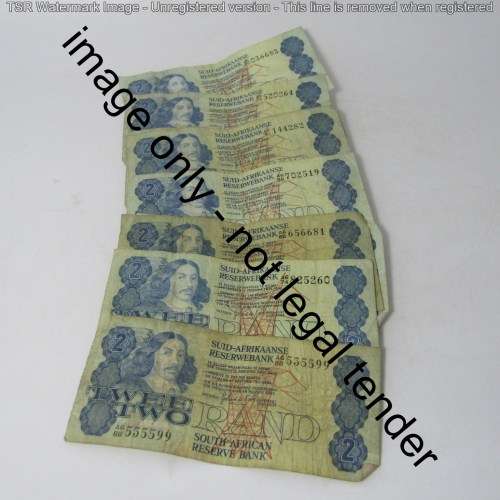 Lot of 35 old South Africa banknotes