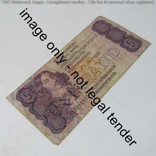 Old South Africa R1, R2, R5 and R10 banknotes