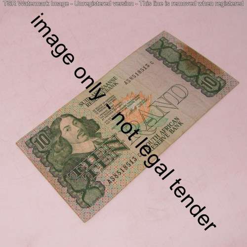 Old South Africa R1, R2, R5 and R10 banknotes
