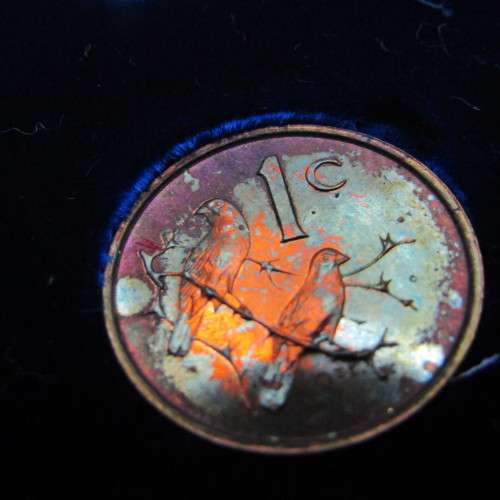 1965 South Africa proof set with English R1 - scarce