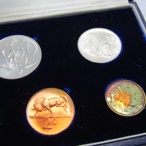 1965 South Africa proof set with English R1 - scarce