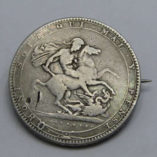 1819 Great Britain George 3 Crown - made into pendant