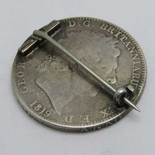 1819 Great Britain George 3 Crown - made into pendant