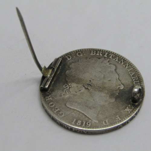 1819 Great Britain George 3 Crown - made into pendant