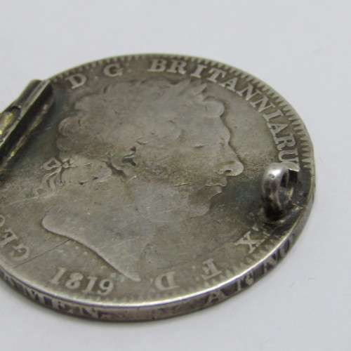 1819 Great Britain George 3 Crown - made into pendant