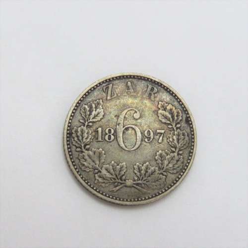 1897 ZAR Paul Kruger 6d VF