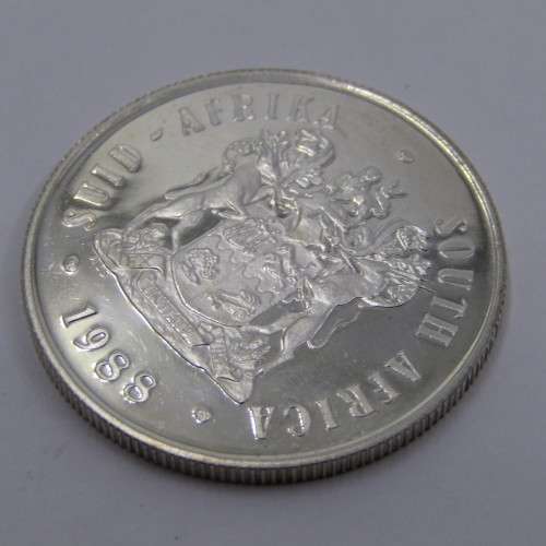 1988 South Africa Groot Trek proof Silver rand in blue box