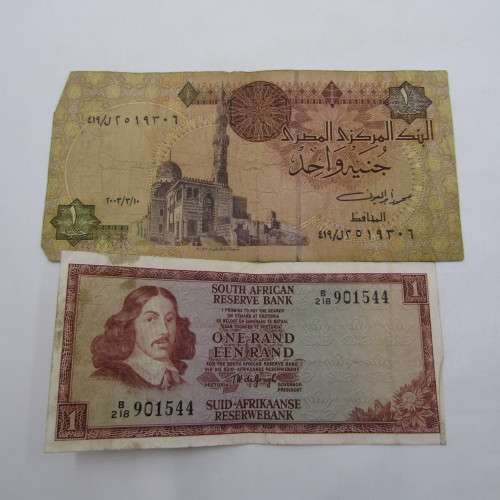 Lot of 8 old international banknotes