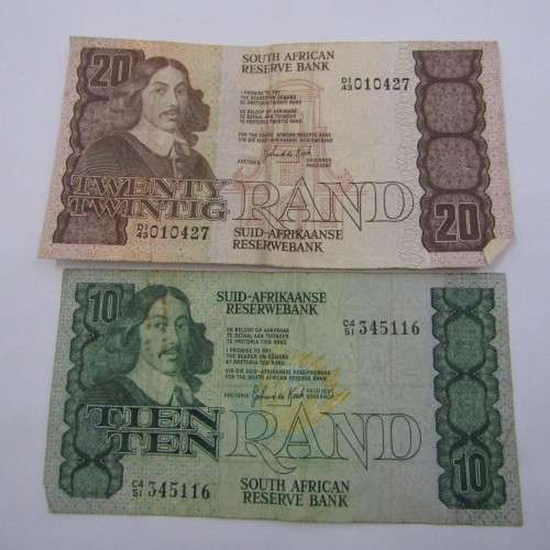 Lot of 8 old international banknotes