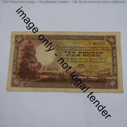 J Postmus 1943 Only Issue Ten Pounds - better than VF