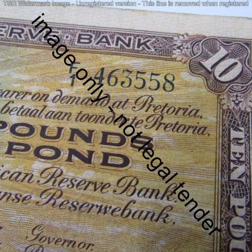 J Postmus 1943 Only Issue Ten Pounds - better than VF