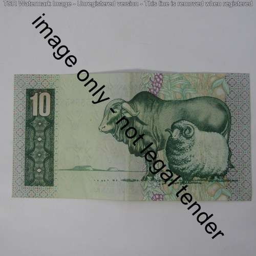 South Africa GPC de Kock Ten Rand banknote with nice number 555858