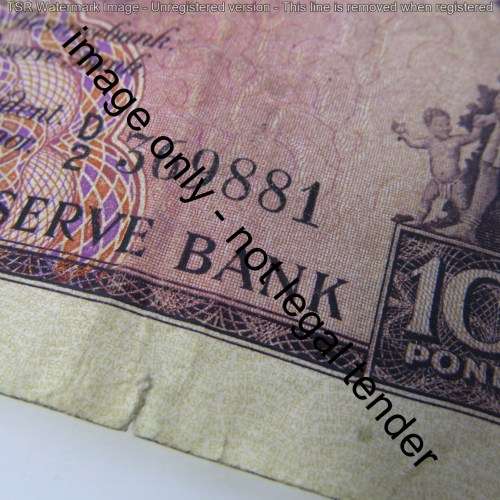 South Africa MH de Kock 10 Pounds 1953 - low mintage