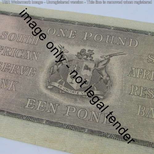 South Africa J Postmus only issue One Pound - 1941 - AEF/VF+