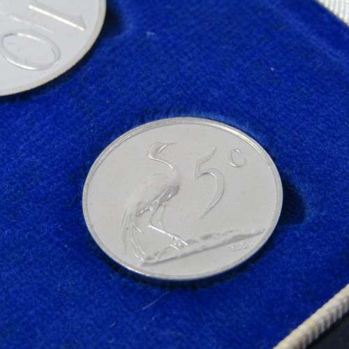 1974 South Africa proof coins in blue box - 1 cent to 50 cent