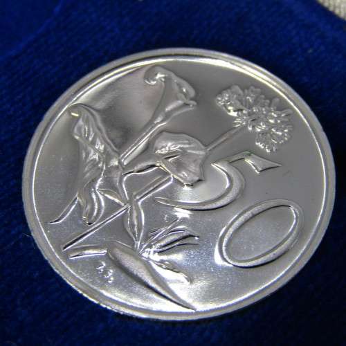 1971 South Africa proof coins in blue box - 1 cent to 50 cent