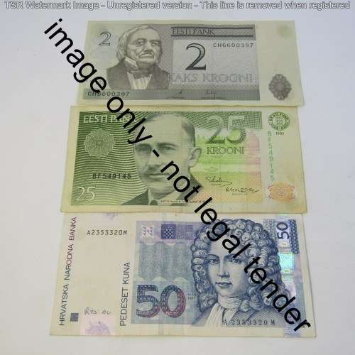 Lot of 10 world banknotes