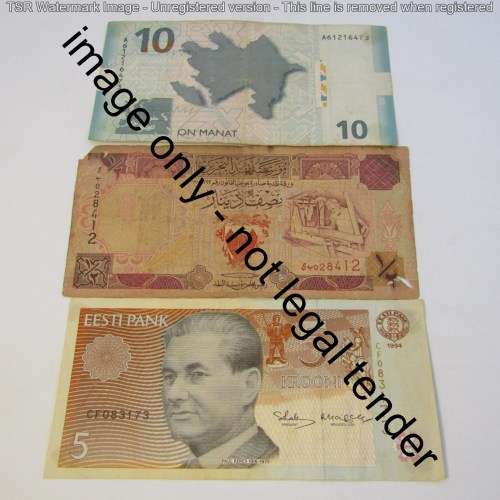 Lot of 10 world banknotes