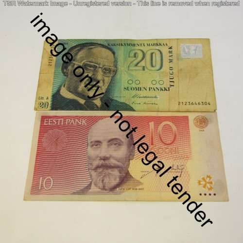 Lot of 10 world banknotes