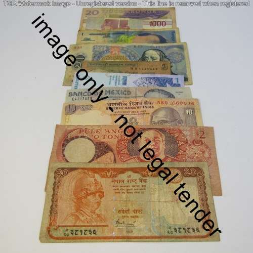 Lot of 10 world banknotes