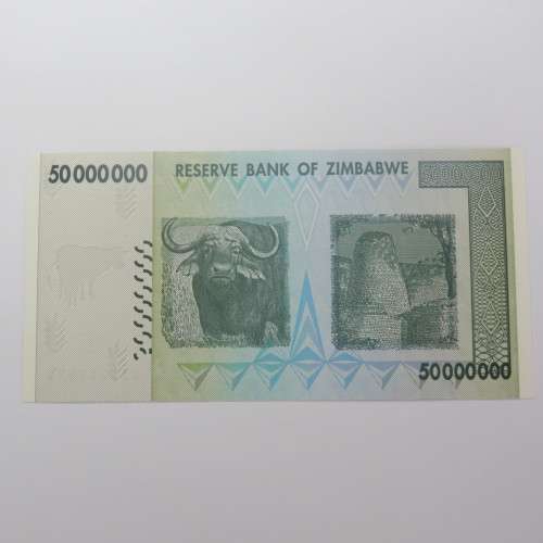 Zimbabwe $50000000 (50 Million dollars) Harare 2008 uncirculated Z 115