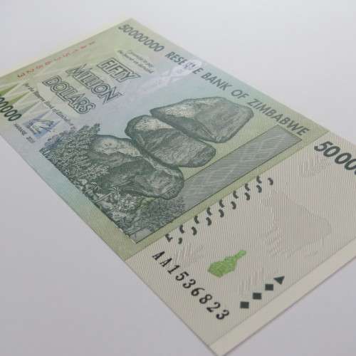 Zimbabwe $50000000 (50 Million dollars) Harare 2008 uncirculated Z 115