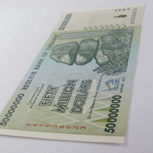 Zimbabwe $50000000 (50 Million dollars) Harare 2008 uncirculated Z 115