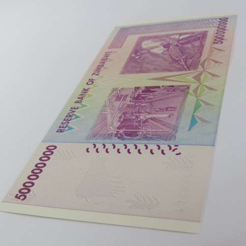 Zimbabwe $500000000 Five hundred million dollars uncirculated Harare 2008 Z 118