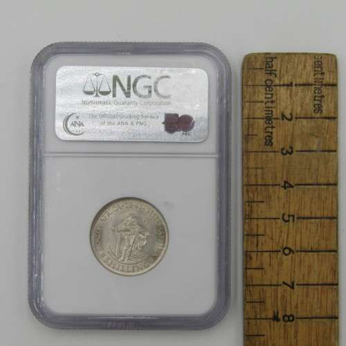 1941 SA Union Shilling graded AU 55 by NGC