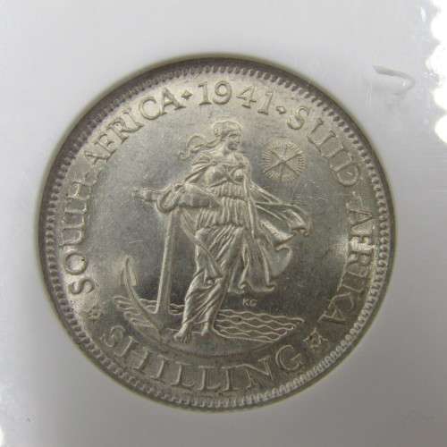 1941 SA Union Shilling graded AU 55 by NGC