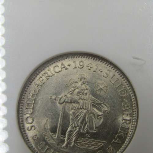 1941 SA Union Shilling graded AU 55 by NGC