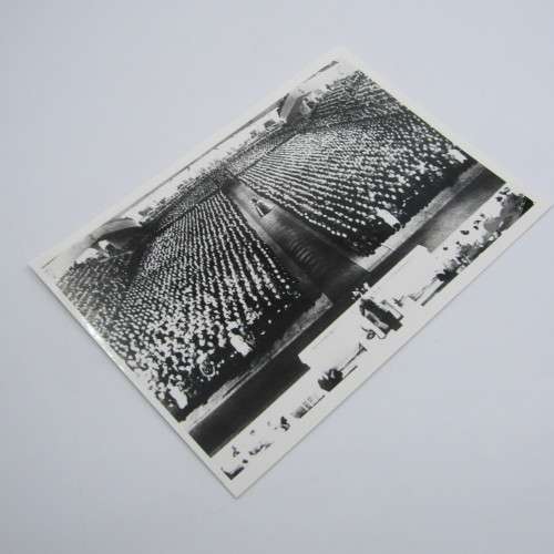 Photograph on photo paper of what looks like a Nazi meeting 125mm x 175mm