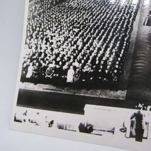Photograph on photo paper of what looks like a Nazi meeting 125mm x 175mm