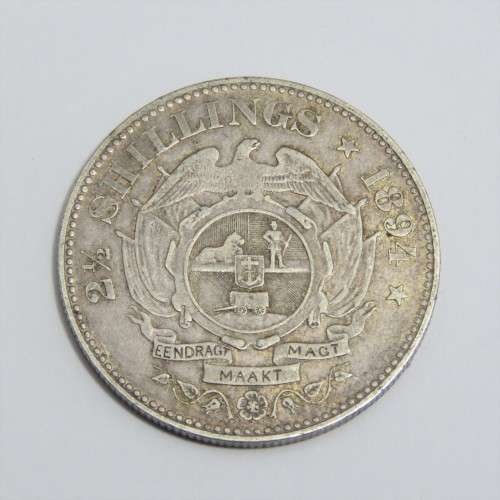 1894 ZAR Kruger half crown almost VF