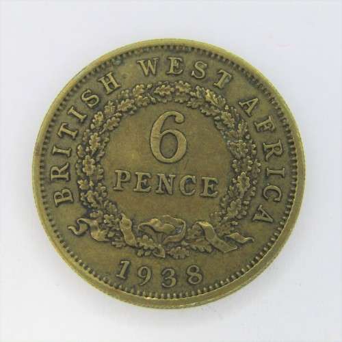 1938 British West Africa Sixpence - XF