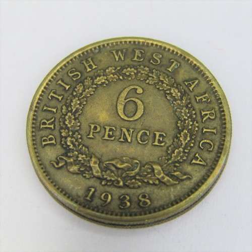 1938 British West Africa Sixpence - XF