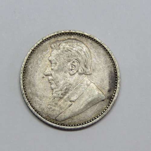 1896 ZAR Paul Kruger 6d fine + sixpence