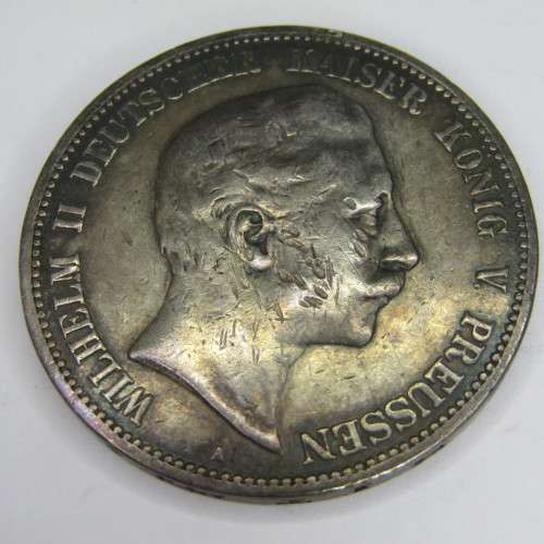 1901 A German States Prussia 5 Mark - crown coin size