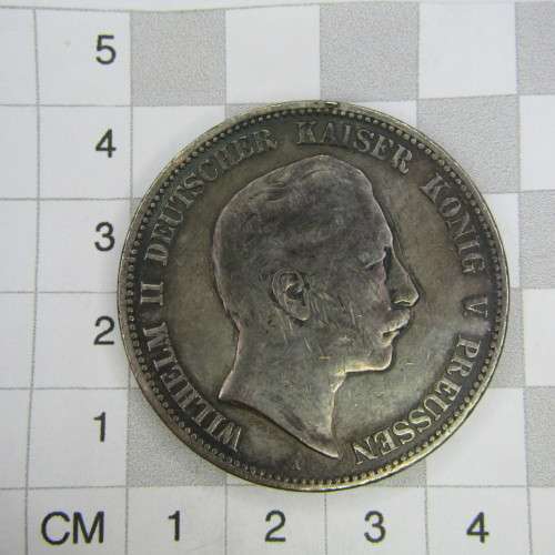 1901 A German States Prussia 5 Mark - crown coin size