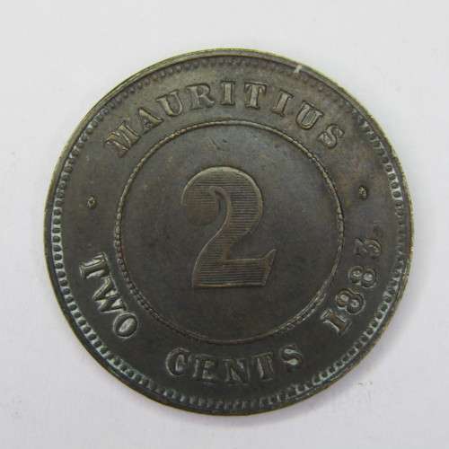 1883 Mauritius Two Cent 2c - XF+
